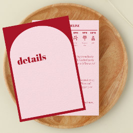 Information om tidslinjen Bröllop i modern Arch-mi Tilläggskort