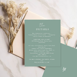 Information om tidslös Grönt Bröllop Tilläggskort