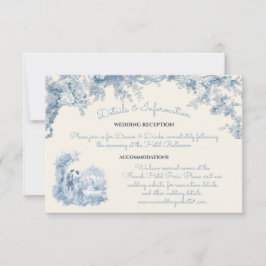 Information om Toile Blommigt chateau Bröllop Inbjudningar
