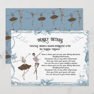 Information om Toile Halloween Gothic-skelett Inbjudningar