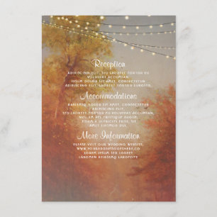 Information om träd String Ljus Rustic Fall Weddin Tilläggskort