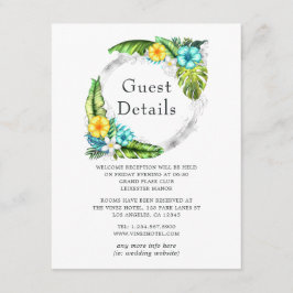 Information om Tropical Aloha Summer Beach Wedding Tilläggskort