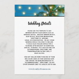 Information om Tropical Beach Script Handflatan Lj Inbjudningar