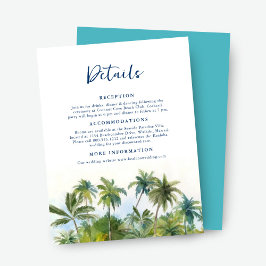 Information om Tropical Beach Wedding på ön Paradi Tilläggskort