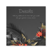 Information om Tropical Black and guld löv