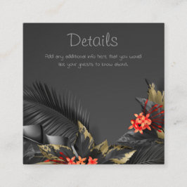 Information om Tropical Black and guld löv Tilläggskort