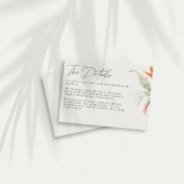 Information om Tropical Blommigt Bröllop Tilläggskort