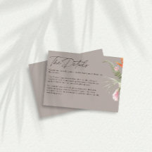 Information om Tropical Blommigt Taupe Bröllop