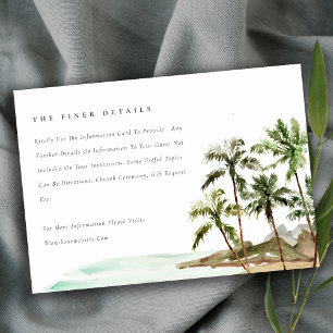Information om Tropical Handflatan Beach Sand Bröl Tilläggskort
