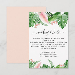 Information om Tropical Handflatan Blommigt Waterc Inbjudningar