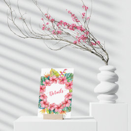 Information om Tropical Hawaiian Hibiscus Bröllop Tilläggskort