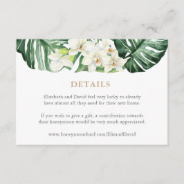 Information om Tropical Löv Bröllop eller register Tilläggskort