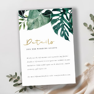 Information om Tropical Monstera Grönt Foliage Brö Tilläggskort