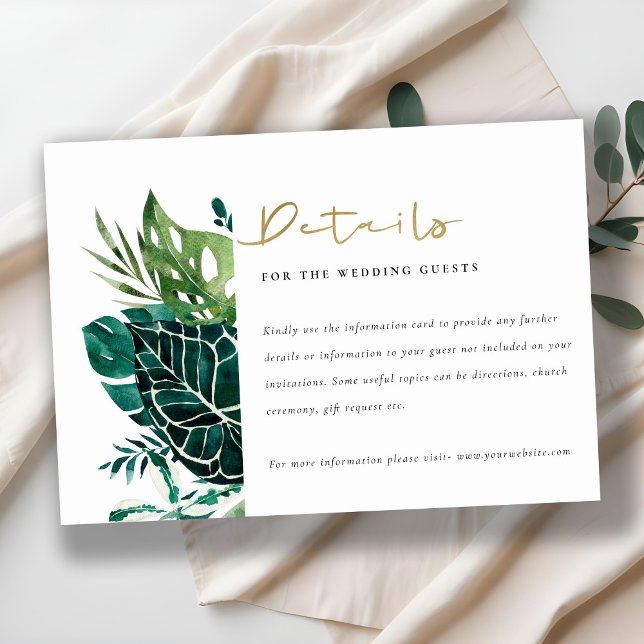 Information om Tropical Monstera Grönt Foliage Brö Tilläggskort (Skapare uppladdad)