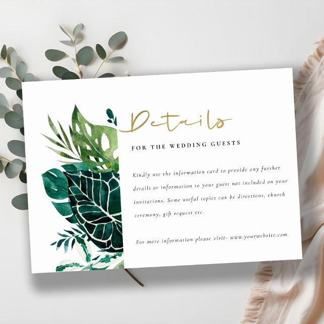 Information om Tropical Monstera Grönt Foliage Brö Tilläggskort (Skapare uppladdad)