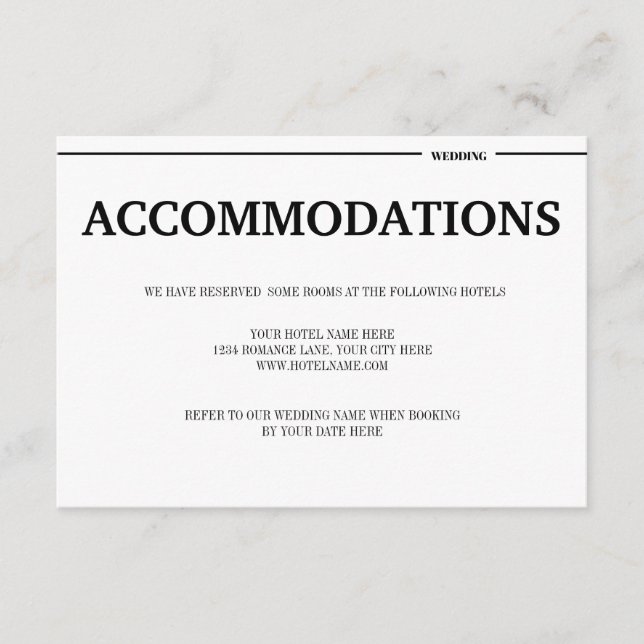 Information om tropisk paketbröllop för mål tilläggskort (Framsida)