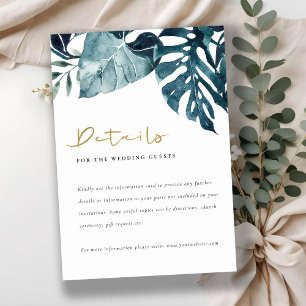 Information om Tropiska Monstera Blue Foliage Bröl Tilläggskort
