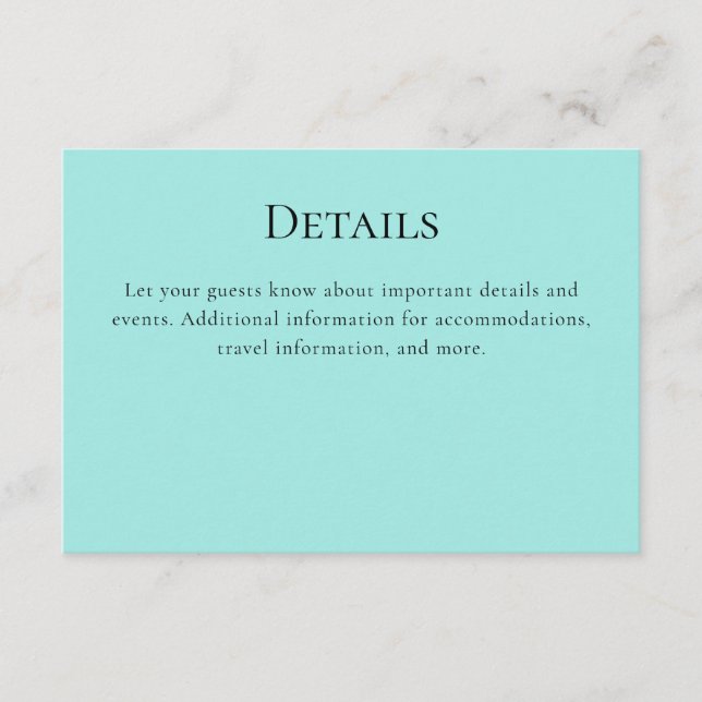 Information om Turquise Flamingo Tilläggskort (Framsida)