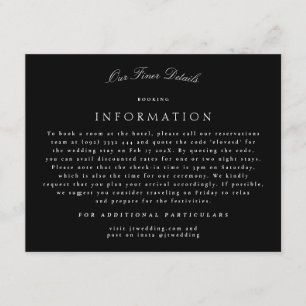 Information om Tuxedo Formal Classic Calligraphy B Tilläggskort