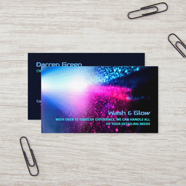 Information om Tvätta av bil Visitkort (Fram/Back In Situ)
