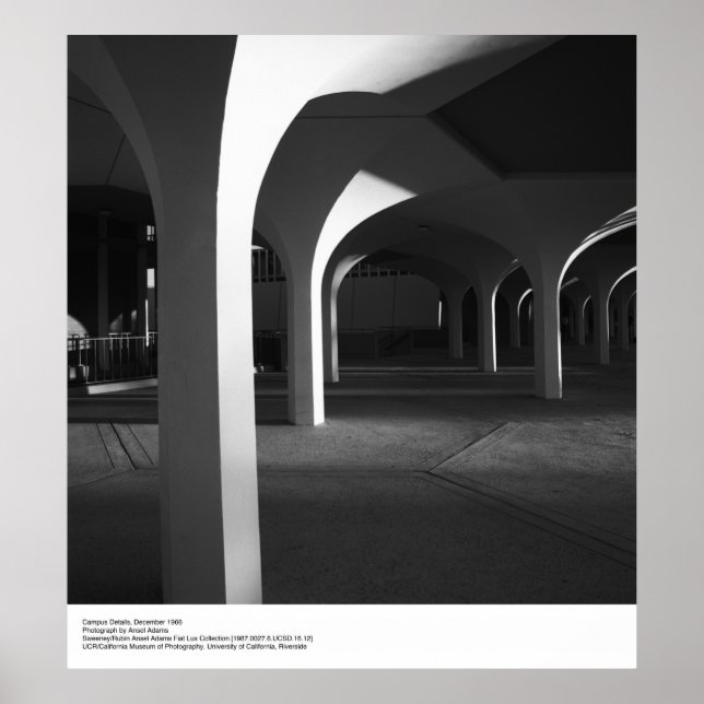 Information om UCSD Campus från Ansel Adams Poster (Framsidan)