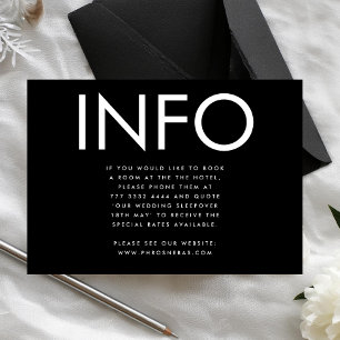 Information om Ultra Modern, fetstilt, stort INFO Tilläggskort
