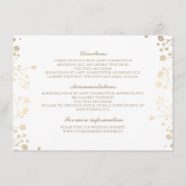 Information om utandningsvit Bröllop - Information Tilläggskort