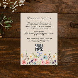 Information om vanliga Wildblommor Garden Wedding Tilläggskort