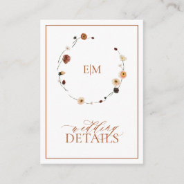 Information om Vapensköld för bränd Orange Blommig Tilläggskort