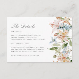 Information om Vår Modern Watercolor Blommigt Bröl Tilläggskort