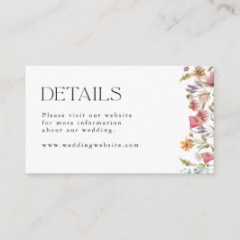 Information om vår Wildblomma Bröllop Tilläggskort