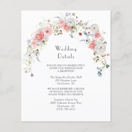 Information om vår WildblommArch Rosa White Bröllo