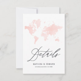 Information om världskartan över rosa vattenfärg b OSA kort