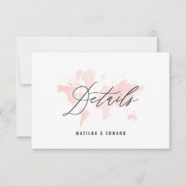 Information om världskartan över rosa vattenfärg b OSA kort