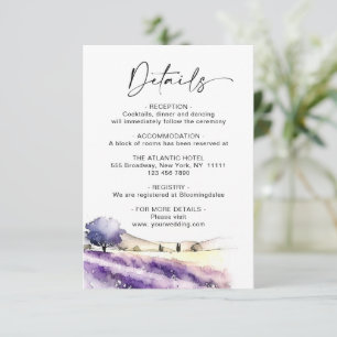 Information om vattenfärg Lavender Flowers Fält Br Tilläggskort