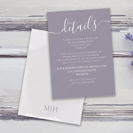Information om vattenfärg Lilac Lavender Simple QR Tilläggskort