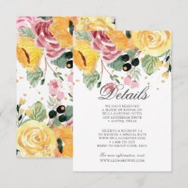 Information om vattenfärgen Blommigt Bröllop Inbjudningar