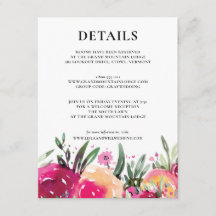 Information om vattenfärgen Blommigt Rosa Bröllop