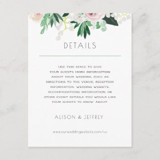 Information om vattenfärgen Blommigt Vit Grönt Brö Inbjudningar