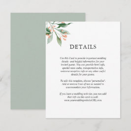 Information om vattenfärgen Bröllop Blommigt med e Inbjudningar