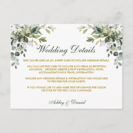 Information om vattenfärgen Greenery Guld Card för Vykort