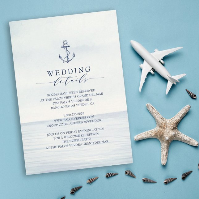 Information om vattenfärgen Nautical Anchor Ocean Tilläggskort (Skapare uppladdad)