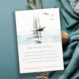Information om vattenfärgen Nautical Sailing Yacht Tilläggskort