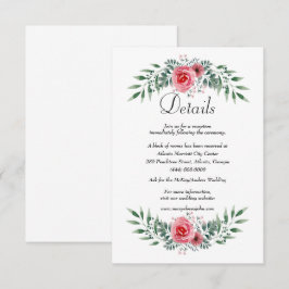 Information om vattenfärgen Rosa ros Greenery Foli Tilläggskort
