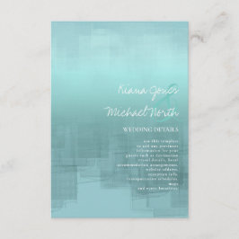 Information om vattenfärgsreflektioner Teal ID774 Tilläggskort