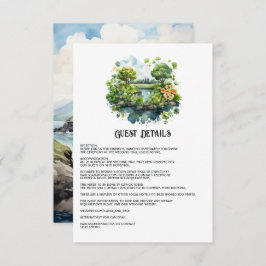 Information om vattentfärg Irland Bröllop gäst Tilläggskort