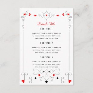 Information om Vegas Cupid's Hearts Diamonds Bröll Tilläggskort