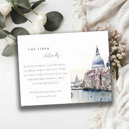 Information om Venice Italien Canals Watercolor Br Tilläggskort