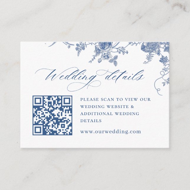 Information om Victorian Dusty Blue Fransk Garden  Tilläggskort (Framsida)