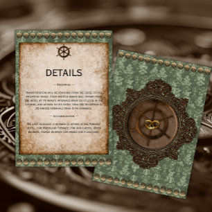 Information om Victorian Elegance Steampunk Bröllo Tilläggskort